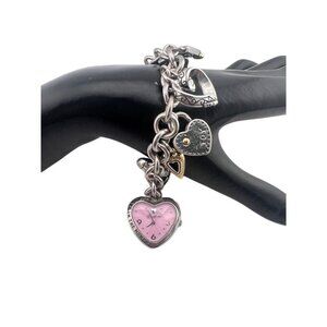 Brighton Power of Pink Watch Charm Breast Cancer Ribbon Bracelet New Battery